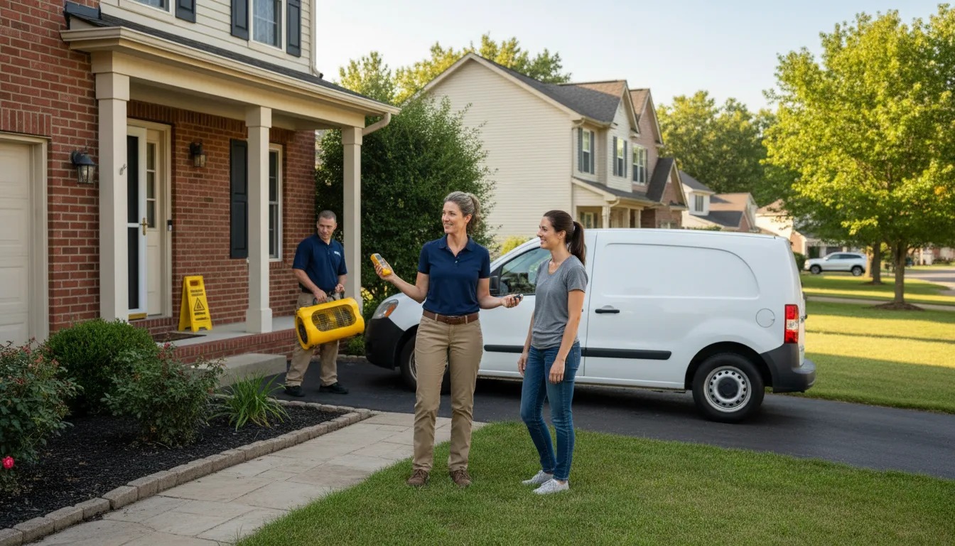 Residential water damage restoration in Dixmont, ME